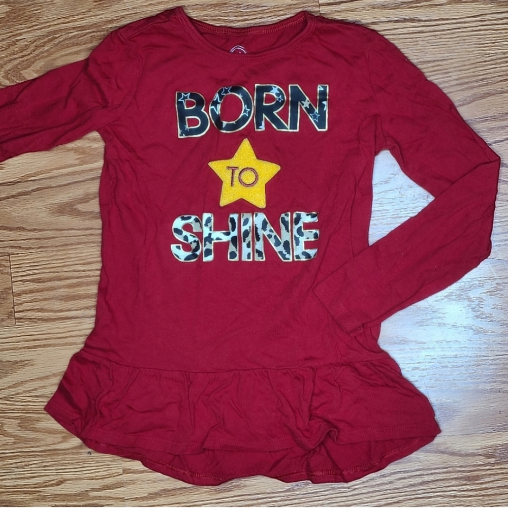 ❤️ “Born to Shine” Long Sleeve Tee – Girls S